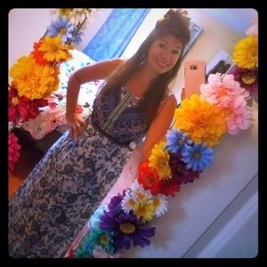 Pink lily boutique blue paisley maxi dress